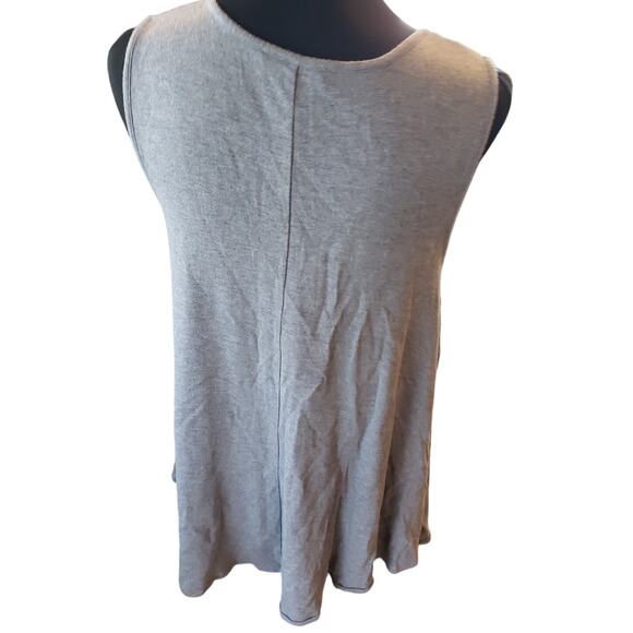 joan vass studio L gray sleeveless tank - Picture 2 of 7